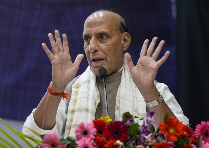 Rajnath Singh at an event in Lucknow
