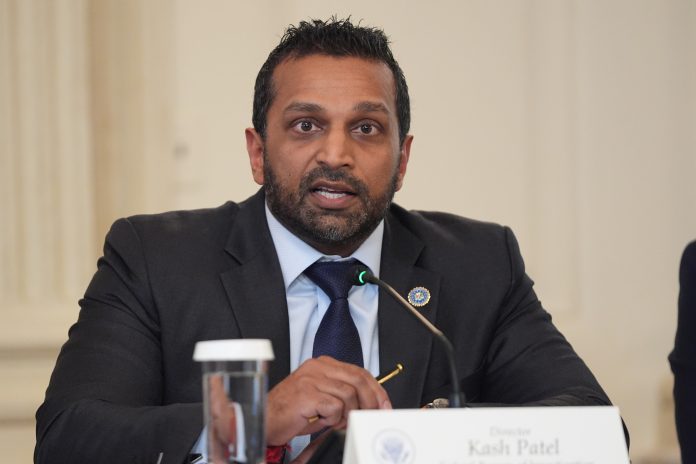 Kash Patel during a roundtable meeting