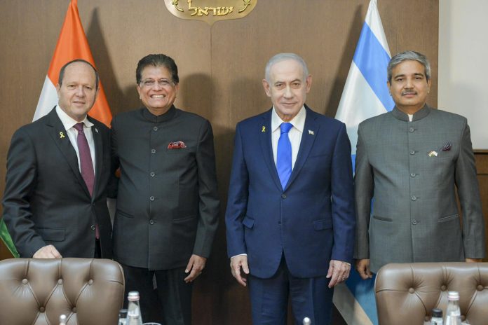 Piyush Goyal meets Benjamin Netanyahu