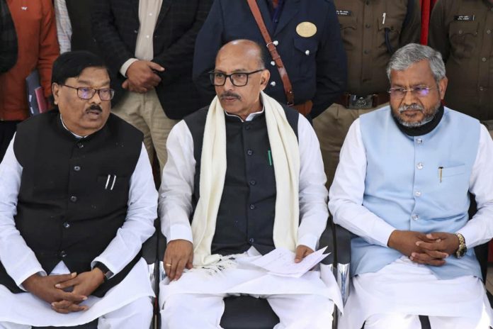 Press conference for Jharkhand Assembly's Foundation Day