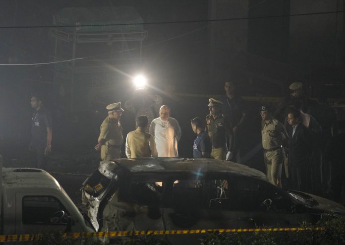 Amit Shah visits Red Fort blast site in Delhi