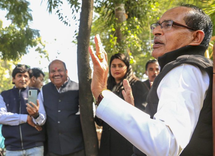 Shivraj Singh Chouhan addresses media