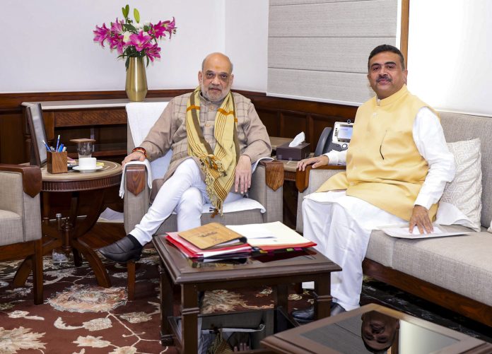 Amit Shah meets Suvendu Adhikari in Delhi