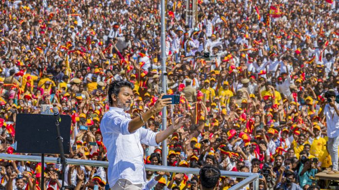TVK chief Vijay's public meeting in TN's Erode