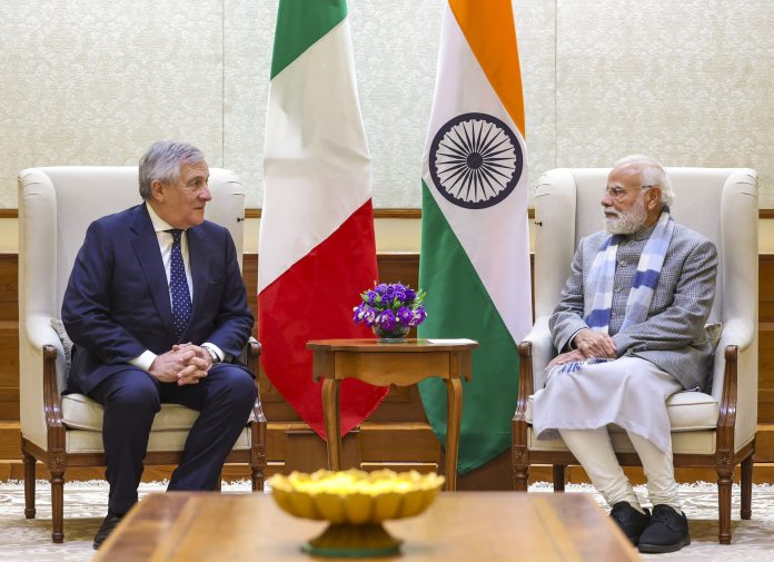 PM Modi meets Antonio Tajani