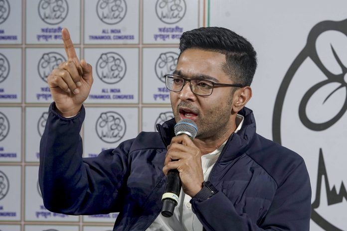 Abhishek Banerjee addresses media in Kolkata