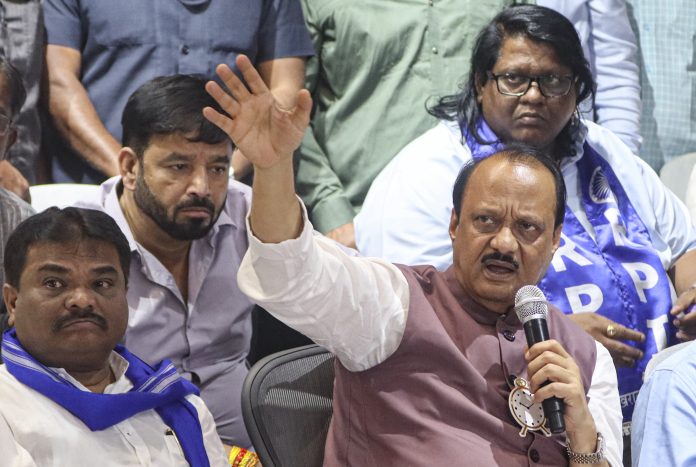 Ajit Pawar addresses media