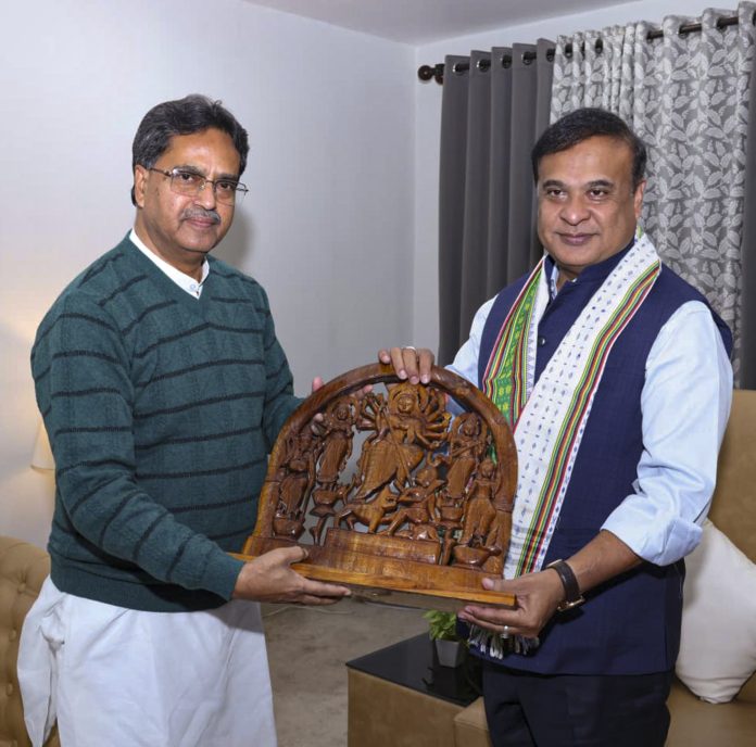 Himanta Biswa Sarma meets Manik Saha