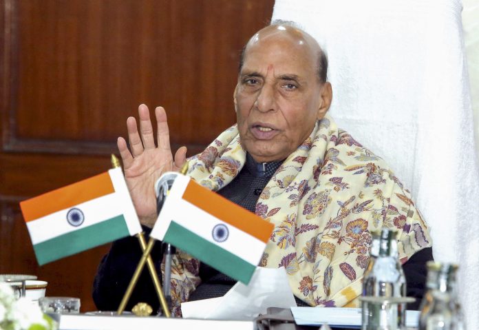 Rajnath Singh at DRDO headquarters