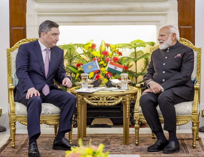 PM Modi meets Olzhas Bektenov