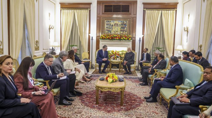 Narendra Modi meets Serbian President