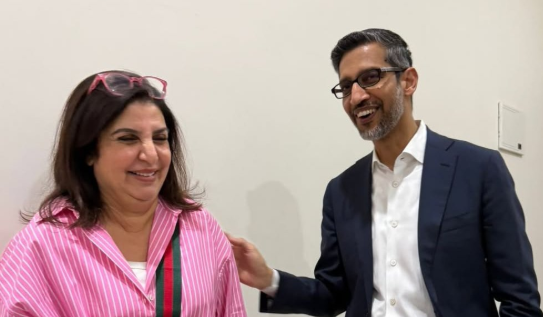 Farah Khan with Sundar Pichai