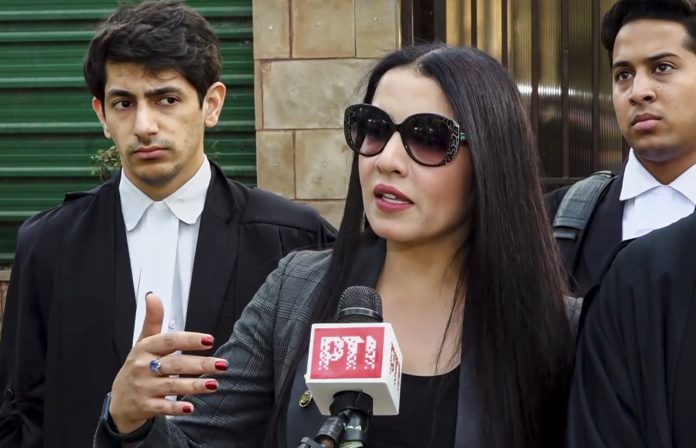 Celina Jaitly seeks aid for brother detained in UAE, addresses media outside Delhi High Court