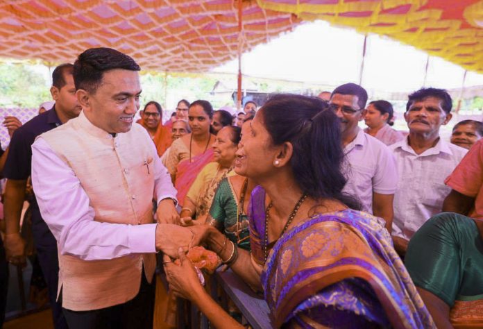 Goa CM lays foundation stone for a bridge in Sattari