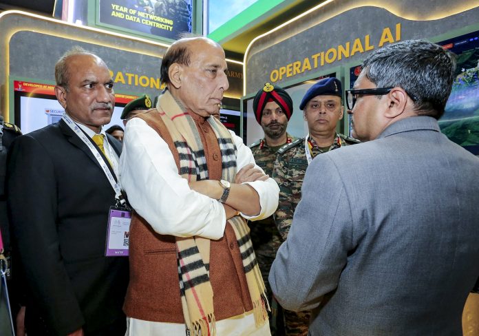Rajnath Singh at AI Impact Summit in Delhi