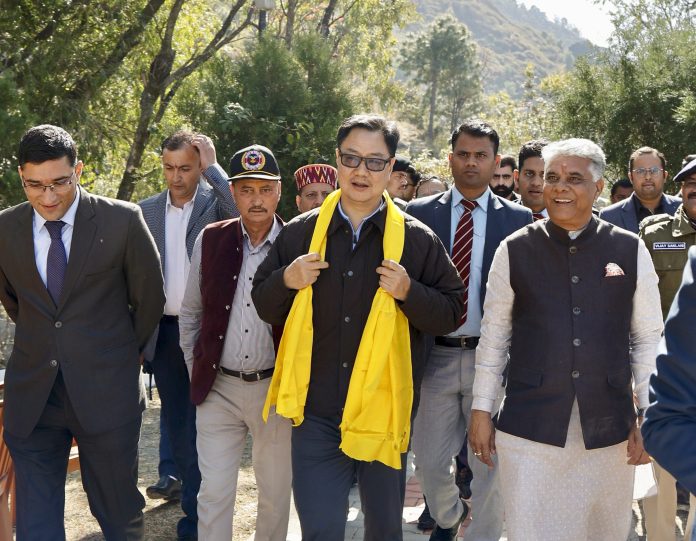 Kiren Rijiju in Himachal Pradesh