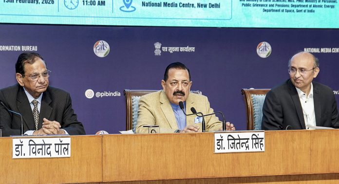 Jitendra Singh addresses media