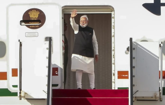 PM Modi emplanes for Delhi