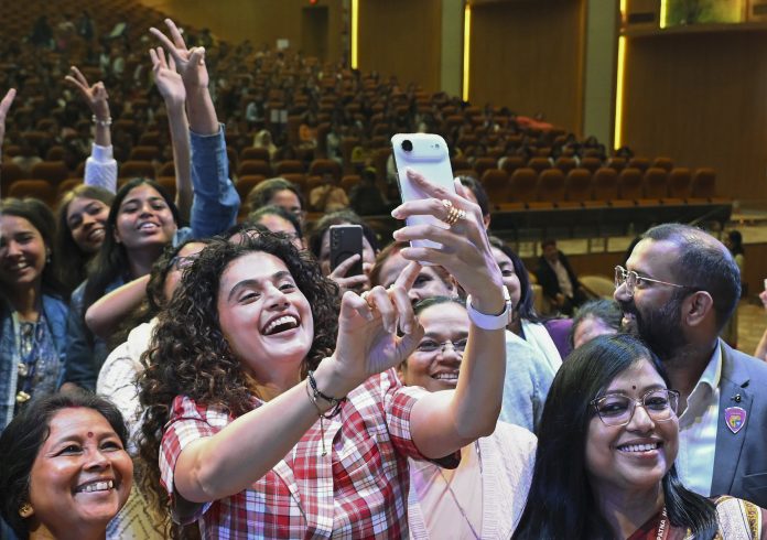 Taapsee Pannu promotes her film Assi in Patna