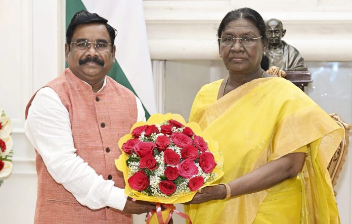 President Murmu with Prakash Babu