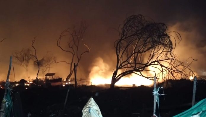 Fire breaks out in Delhi's Matiala slum