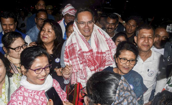 Assam polls: Gaurav Gogoi campaigns in Guwahati