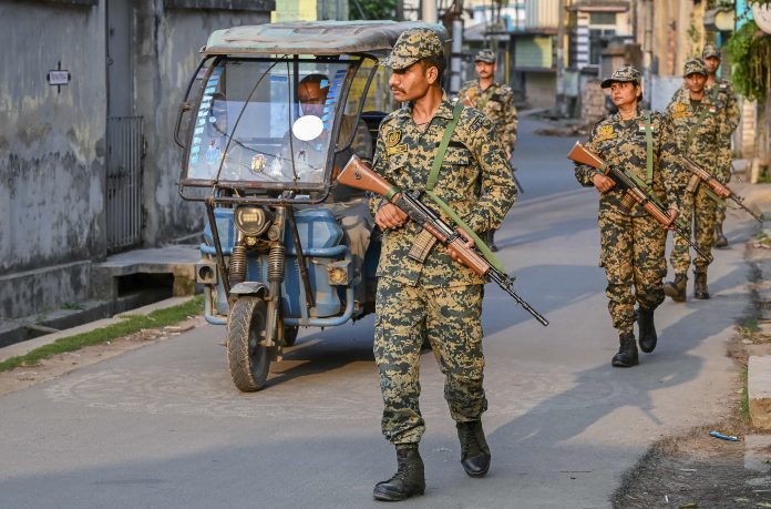 WB Polls: Route march in Nadia