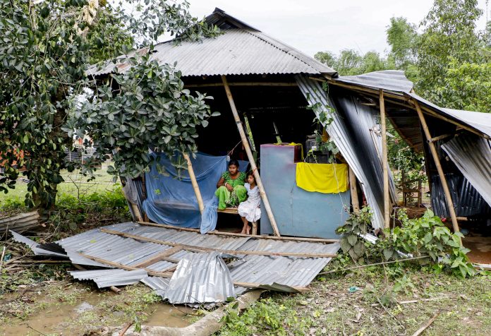 Agartala: Storm-hit houses after strong winds