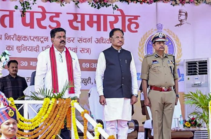 Vishnu Deo Sai at SI passing-out parade