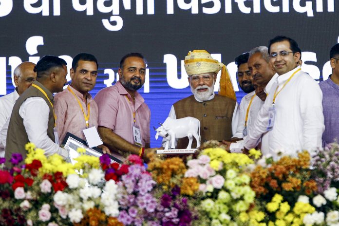 PM Modi at a rally in Gujarat