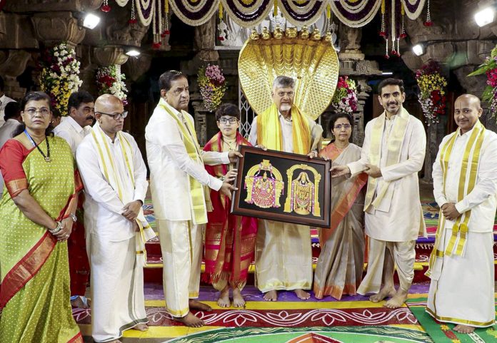 Chandrababu Naidu in Tirumala