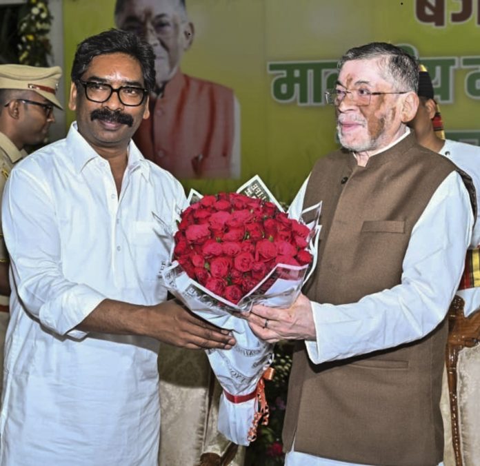 Hemant Soren meets Santosh Gangwar