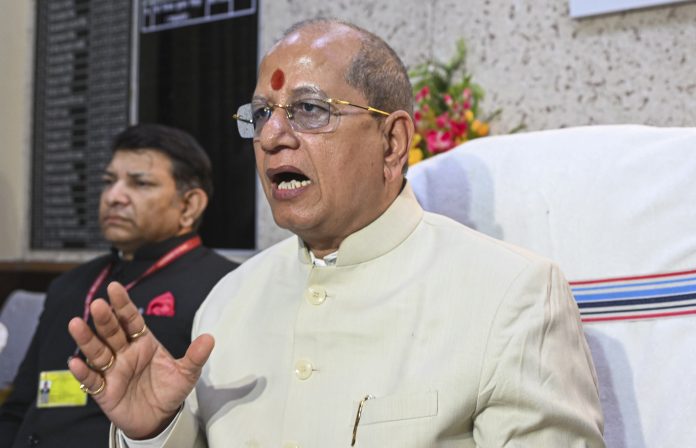 Bihar Dy CM Sinha addresses press conference