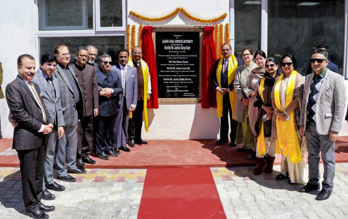 CJI inaugurates district court complex, LLSA building in Leh