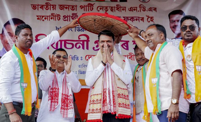 Assam polls: Maha CM campaigns in Dibrugarh