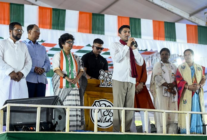 WB Polls: TMC's Abhishek Banerjee campaigns in Balurghat