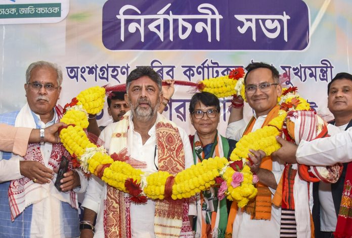 Assam polls: DK Shivakumar campaigns in Guwahati