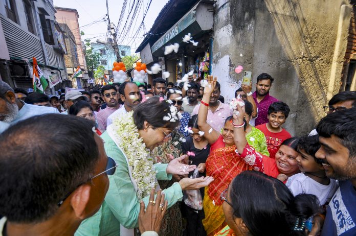 WB polls: BJP candidate Rudranil campaigns in Howrah