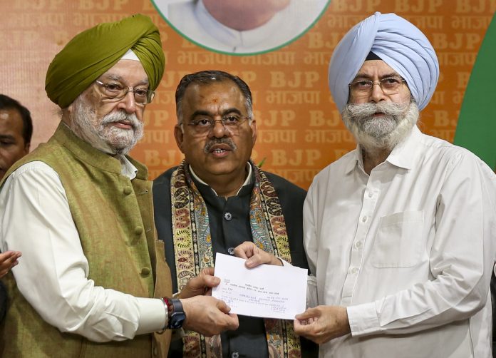 Former AAP leader HS Phoolka joins BJP