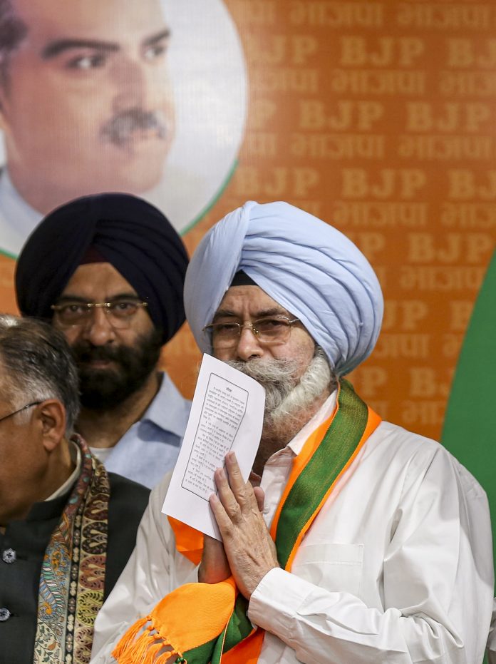 Former AAP leader HS Phoolka joins BJP