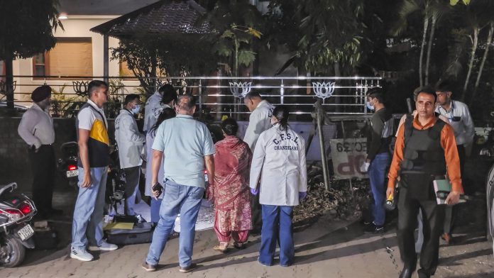 Blast outside BJP office in Chandigarh